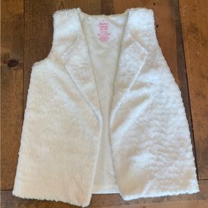 Girls Faded Glory White Vest Size Medium 7/8